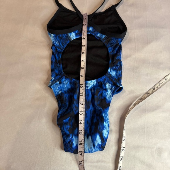 adidas Women's Black and Blue Lined One Piece Swimsuit Sz EU 22 (US 8) - Picture 9 of 9
